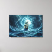 Segelschiff epischen Sturm dunkle Fantasie Dekorat Leinwanddruck (Vorderseite)