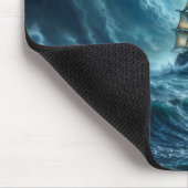 Segelschiff epischen Sturm dunkle Fantasie Dekorat Mousepad (Ecke)