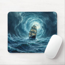 Segelschiff epischen Sturm dunkle Fantasie Dekorat Mousepad