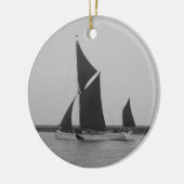 Segelschiff-Erinnerung Keramikornament (Links)