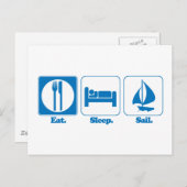 Segelschiff essen postkarte (Vorne/Hinten)