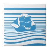 Segelschiff Fliese (Vorderseite)