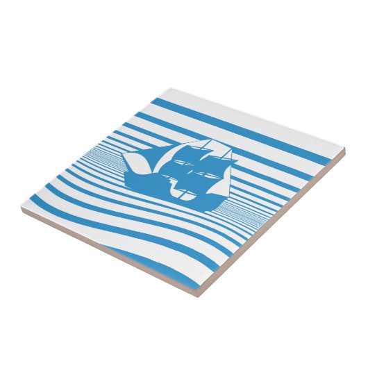 Segelschiff Fliese (Seite)