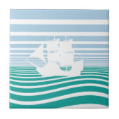 Segelschiff Fliese (Vorderseite)