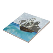 Segelschiff Fliese (Seite)