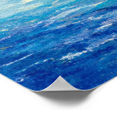 Segelschiff-Flotte - Pastell-Malstil-Seelandschaft Poster (Ecke)