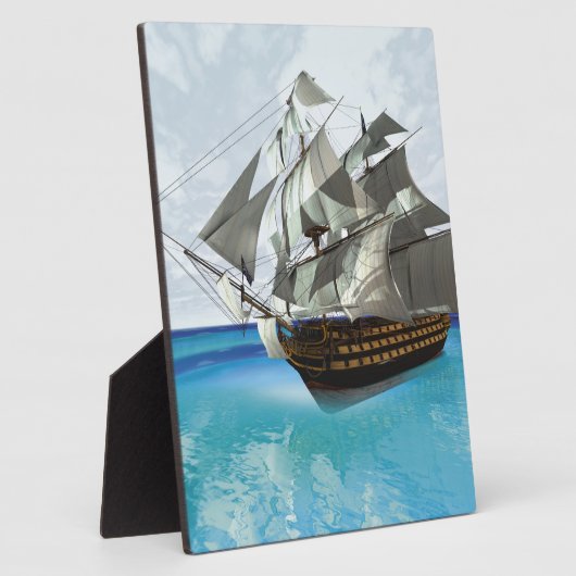 Segelschiff Fotoplatte (Seite)