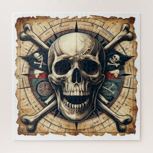 Segelschiff für Skull und Kreuzknochen 2 Puzzle (Vertikal)