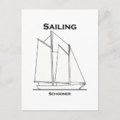 Segelschiff Gaff-Rigged Schooner Sailboat (Segelpl Postkarte (Vorderseite)