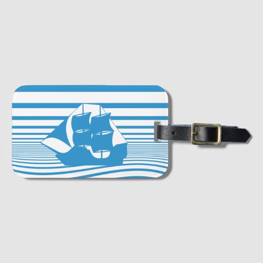 Segelschiff Gepäckanhänger (Vorderseite (Horizontal))