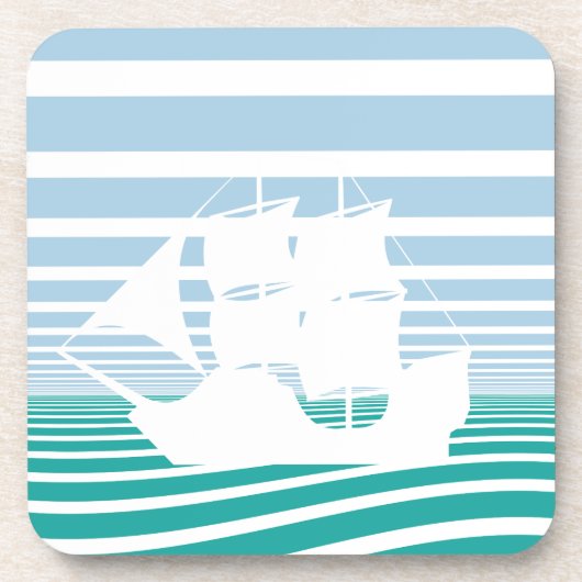 Segelschiff Getränkeuntersetzer (Vorderseite)