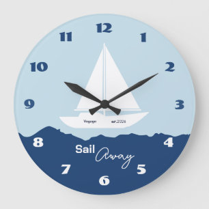 Segelschiff Große Wanduhr