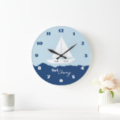 Segelschiff Große Wanduhr (Zuhause)