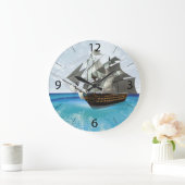 Segelschiff Große Wanduhr (Zuhause)