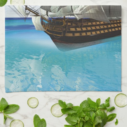 Segelschiff Handtuch (Gefaltet)