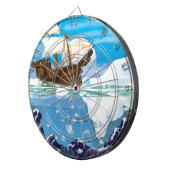 Segelschiff im arktischen Eis Dartscheibe (Vorderseite rechts)