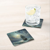 Segelschiff im Meer Rechteckiger Pappuntersetzer (Vor Ort)