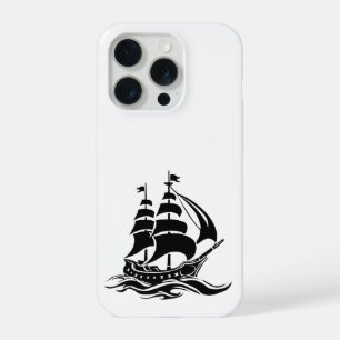Segelschiff im Schatten – Vintage-Ozean-Illustrati iPhone 15 Pro Hülle
