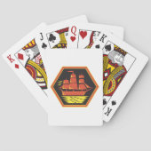 Segelschiff im Vintage-Stil Spielkarten (Rückseite)