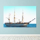 Segelschiff in der Leinwand Bay Art (Insitu (Holzboden))