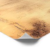 Segelschiff in Kohle auf Pergament Poster (Ecke)