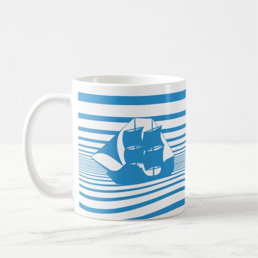 Segelschiff Kaffeetasse (Links)
