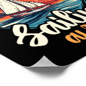 Segelschiff Kapitän Remüde und Sailin Poster (Ecke)