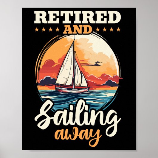 Segelschiff Kapitän Remüde und Sailin Poster (Vorne)