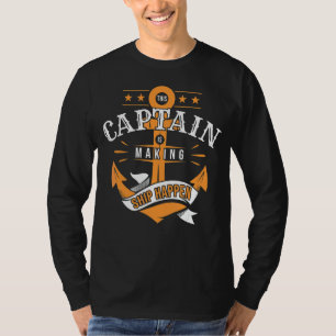 Segelschiff Kapitän Sailboat Yacht Bootsfahrt T-Shirt