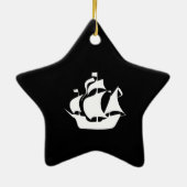 Segelschiff Keramik Ornament (Hinten)
