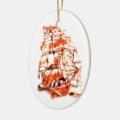Segelschiff Keramikornament (Links)