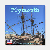 Segelschiff Mayflower im Plymouth-Magneten-Design Magnet (Vorne)