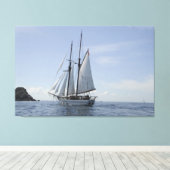 Segelschiff mit klarer Leinwand Art (Insitu (Holzboden))