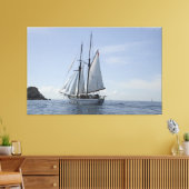 Segelschiff mit klarer Leinwand Art (Insitu (Wohnzimmer))