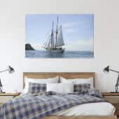 Segelschiff mit klarer Leinwand Art (Insitu (Schlafzimmer))