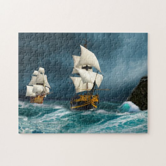 Segelschiff mit Seeschifffahrt für Erwachsene Puzzle (Horizontal)
