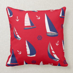 Segelschiff Muster Nautical Wire Kissen