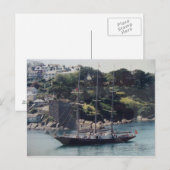Segelschiff nach Harbor Postkarte (Vorne/Hinten)