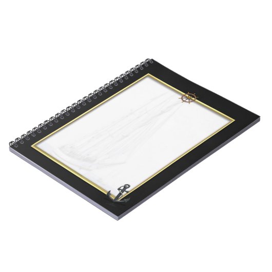 Segelschiff-Notebook Notizblock (Linke Seite)