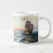 Segelschiff Ocean Sailboat Clipper Seas Jumbo Tass Jumbo-Tasse (Rechts)