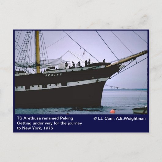 Segelschiff Peking, ehemals TS Arethusa Postkarte (Vorderseite)