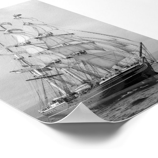 Segelschiff Poster (Ecke)