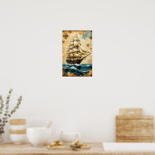Segelschiff Poster (Küche)