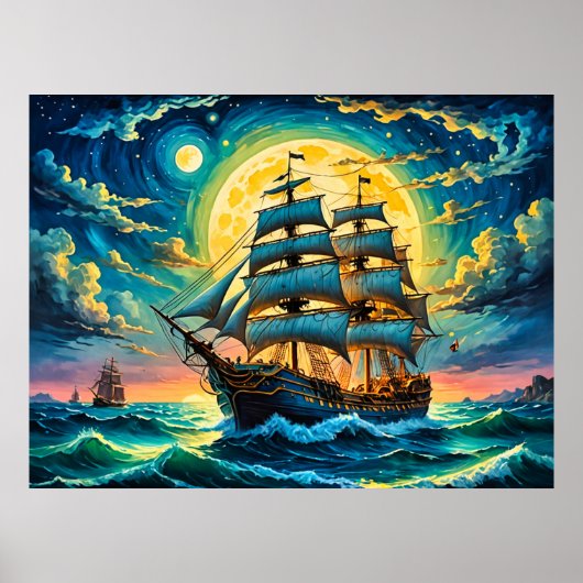 Segelschiff Poster (Vorne)