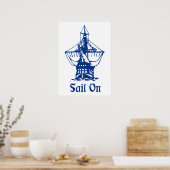 Segelschiff Poster (Küche)