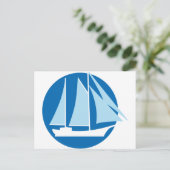 Segelschiff Postkarte (Stehend Vorderseite)