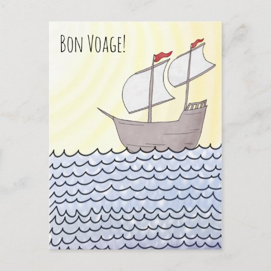 Segelschiff Postkarte (Vorderseite)
