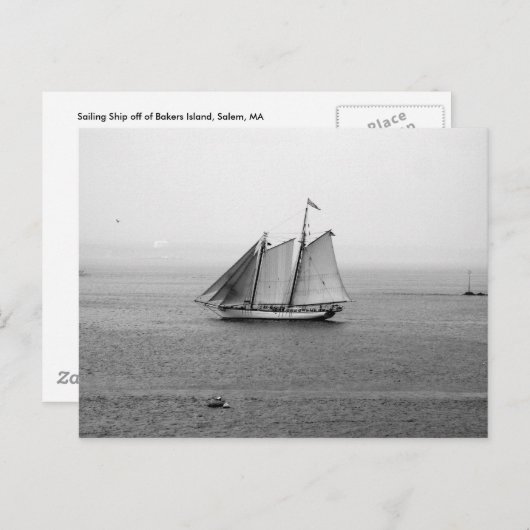 Segelschiff Postkarte (Vorne/Hinten)