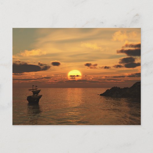 Segelschiff Postkarte (Vorderseite)