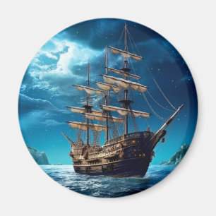 Segelschiff Reisen Abenteuer Ruhe Magnet